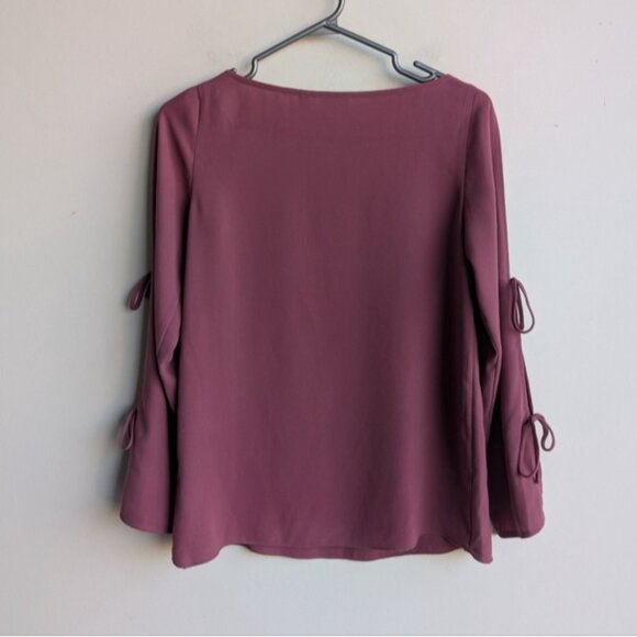 Wilfred Pink Mauve Puzzi Long Sleeve Blouse With Side Cut Outs - Picture 3 of 4